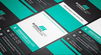 大氣商務(wù)藍(lán)色名片模板